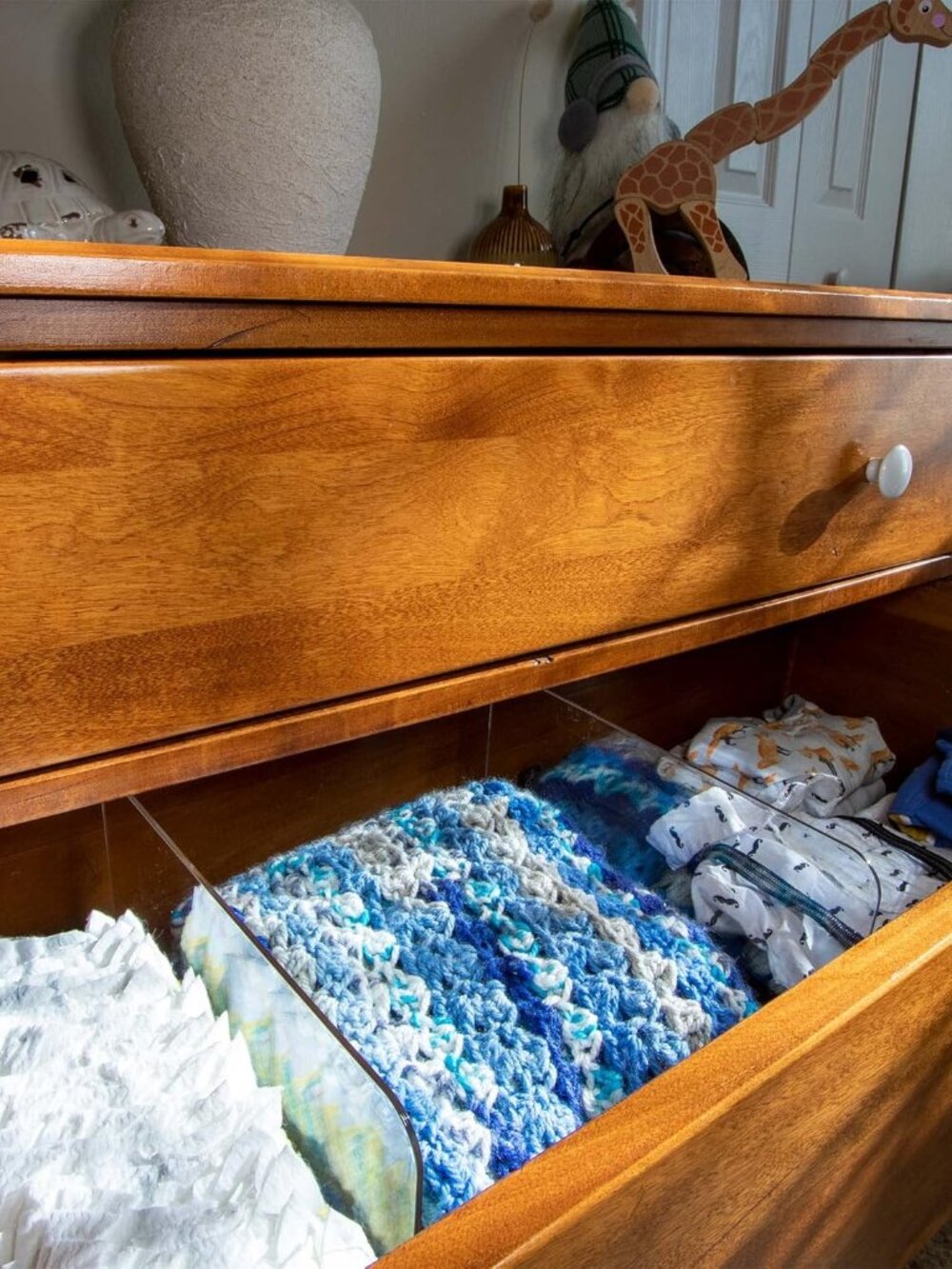 Closet Organization with Acrylic Clear Shelf Dividers - Closet Shelf Organizer f - Picture 4 of 8